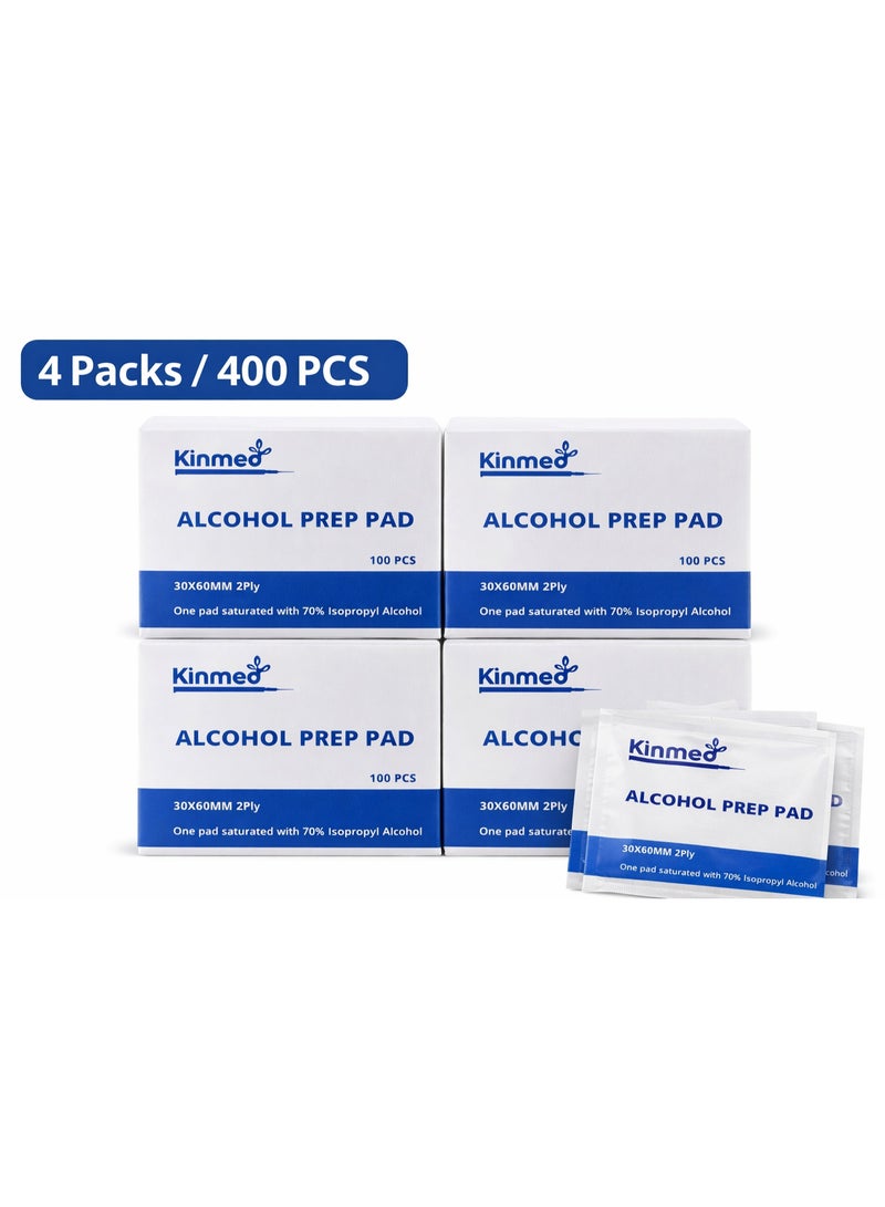 Kinmed Alcohol Prep Pads (Medical Alcohol swabs) –  400 PCS - Image 1